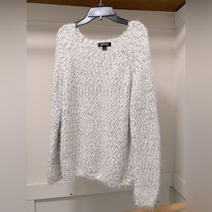 Buffalo David Bitton fuzzy white sweater, size Small